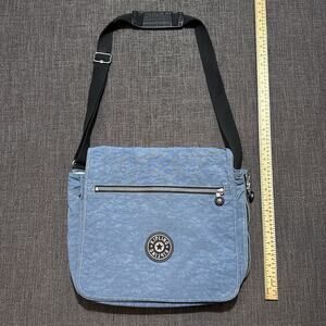 Kipling crossbody messenger bag-muted blue 16”x 4”x 12”